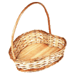 Cesta Coração de Vime Pequena
